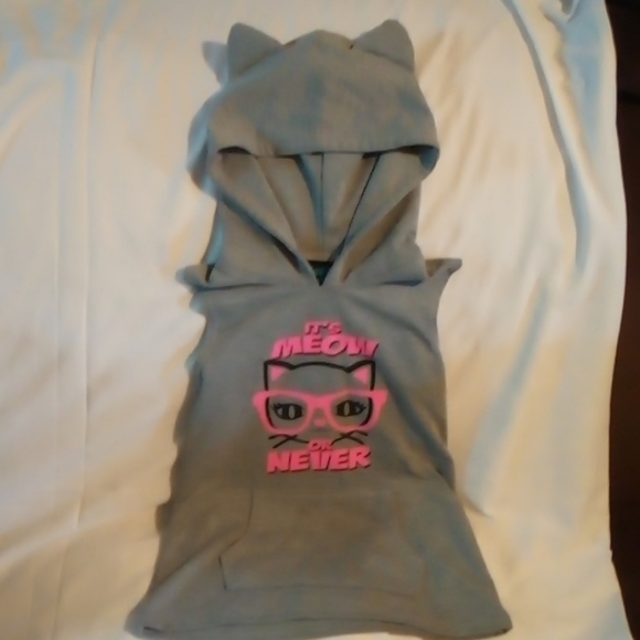 It's Meow Or Never Sleeveless Hoodie - Picture 2 of 2